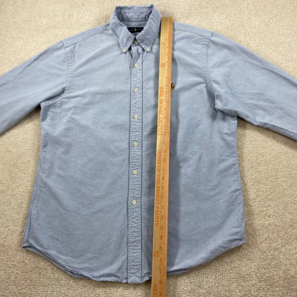 Ralph Lauren Button Down Shirt Mens Large Blue Oxford Long Sleeve Pony Logo